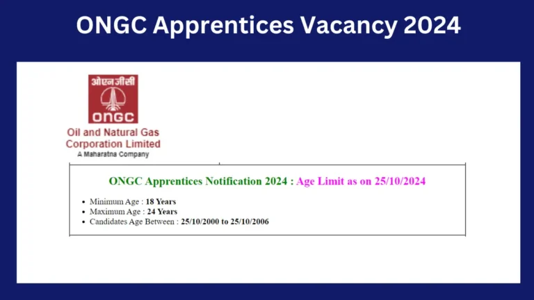 ONGC Apprentices Vacancy 2024